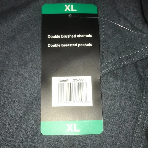 GRIZZLY MOUNTAIN 100% cotton long sleeve button up shacket dark gray NEW size XL - Picture 8 of 11